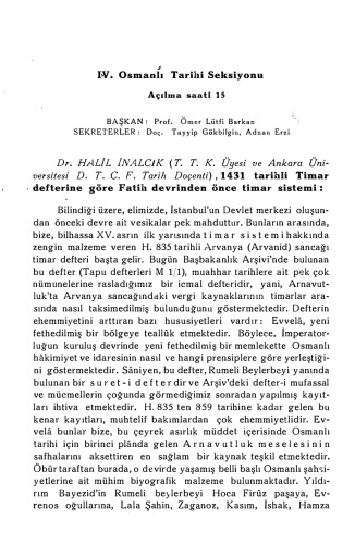 سیستم Pre-Fatih Timar با توجه به تایمر کتاب از تاریخ 1431