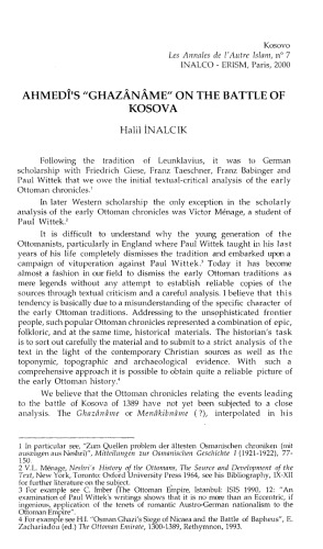 غضنامه احمدی در نبرد کوزوو