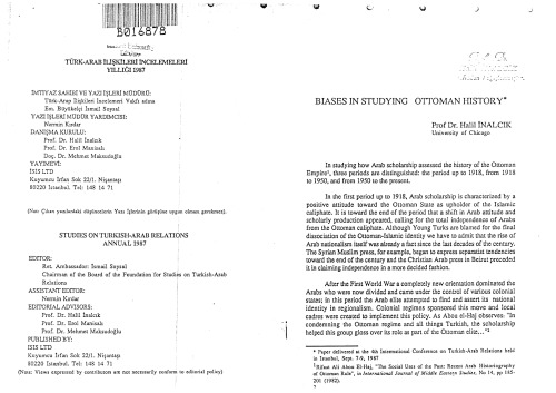 ﻿تعصبات در مطالعه تاریخ عثمانی