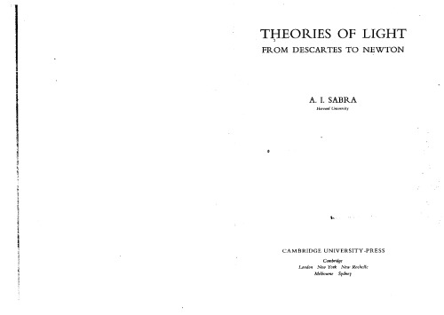نظریه های نور - از دکارت تا نیوتن