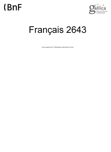 ﻿تواریخ سر Jehan Froissart 1401-1500. فرانسوی 2643