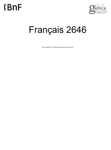 ﻿تواریخ سر Jehan Froissart 1401-1500. فرانسوی 2646