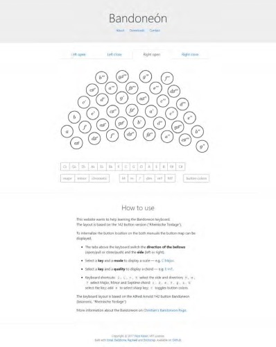 یادگیری آلفرد آرنولد 142 تن صفحه کلید Bandoneon - LEFT OPEN
