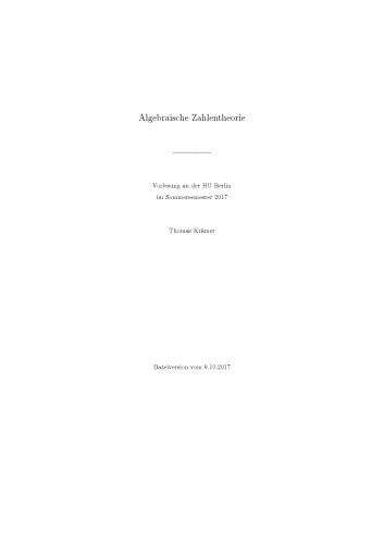 ﻿نظریه اعداد جبری [یادداشت های سخنرانی]