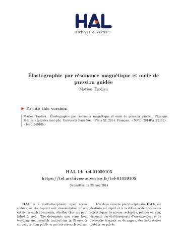 ﻿الاستوگرافی رزونانس مغناطیسی و موج فشار هدایت شده