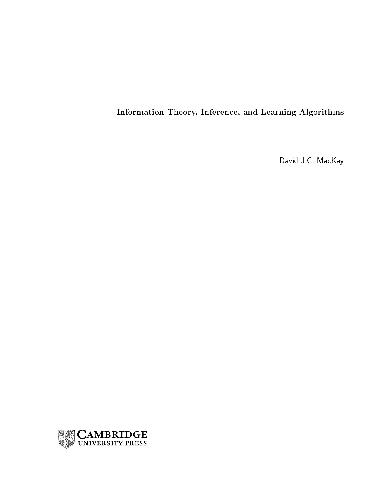 نظریه اطلاعات ، استنتاج و الگوریتم های یادگیری