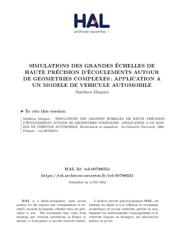 ﻿شبیه‌سازی‌های با دقت بالا در مقیاس بزرگ جریان‌های حول هندسه‌های پیچیده: کاربرد در یک مدل خودروی خودرو