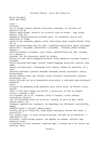 زندگی یک اندیشه است