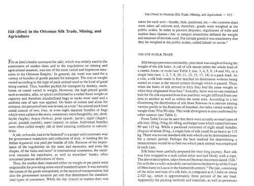 ﻿Hilm (Yük) در تجارت ابریشم عثمانی، معدن و کشاورزی