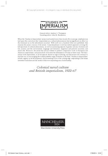 فرهنگ دریایی استعماری و امپریالیسم انگلیس ، 67- 1922