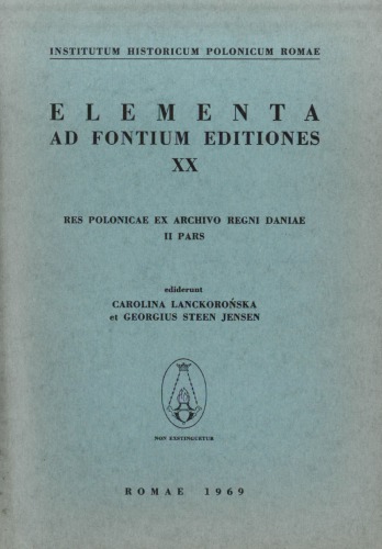 ﻿Res Polonicae ex Archivo Regni Daniae, II pars