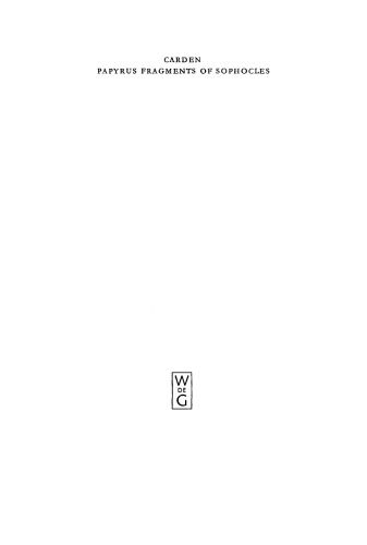 ﻿قطعات پاپیروس سوفوکل: نسخه ای با پیشرو و تفسیر