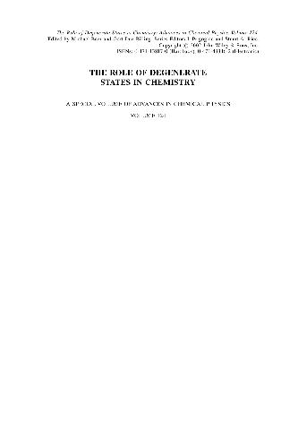 پیشرفت در فیزیک شیمیایی. نقش کشورهای منحط در شیمی