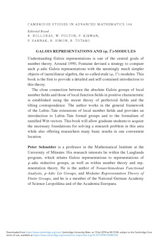 ﻿نمایندگی های Galois و (Phi ، Gamma) - ماژول ها