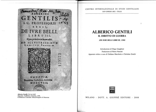 حق جنگ De iure belli libri III، 1598