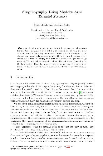 استگانوگرافی با استفاده از هنرهای مدرن