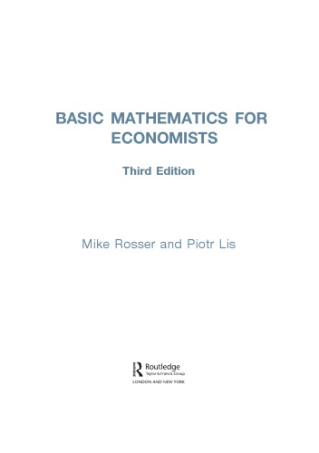 ﻿ریاضیات پایه برای اقتصاددانان