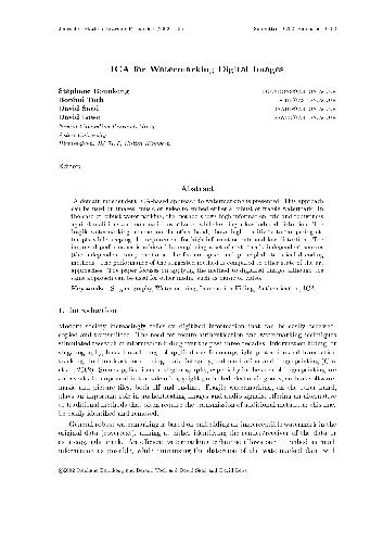 ICA برای علامت گذاری تصاویر دیجیتال