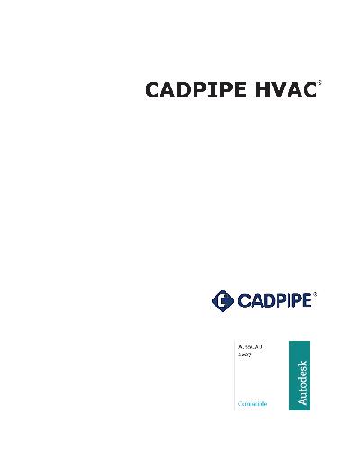دفترچه راهنما Cadpipe Hvac Ver 8.1