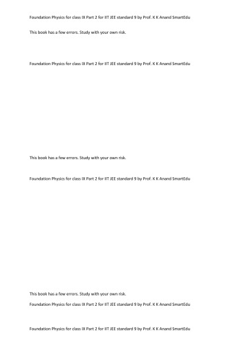 فیزیک پایه برای کلاس IX قسمت 2 برای استاندارد IIT JEE 9