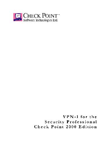 Check Point 2000 VPN-1 را برای Professional Security بررسی کنید