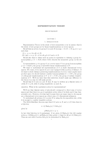 ﻿Michaelmas 2012: IID Representation Theory
