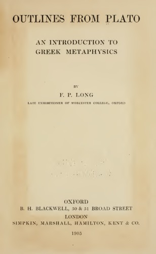 ﻿رئوس مطالب از افلاطون درآمدی بر متافیزیک یونانی