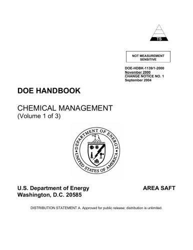 کتاب راهنمای DOE.مدیریت شیمیایی