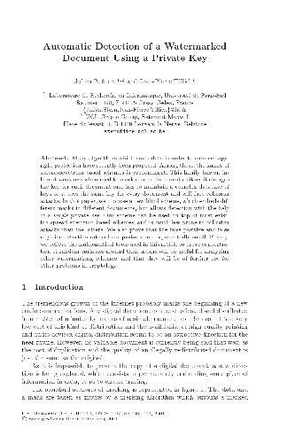 تشخیص خودکار سند علامت گذاری شده با استفاده از کلید خصوصی