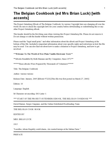 کتاب آشپزی بلژیک