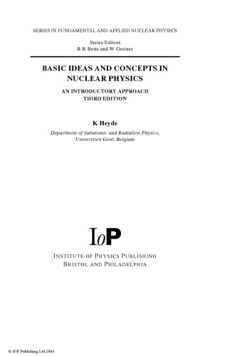 ﻿ایده ها و مفاهیم اساسی در فیزیک هسته ای: رویکردی مقدماتی