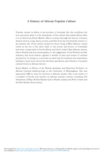 ﻿تاریخچه فرهنگ عامه آفریقا