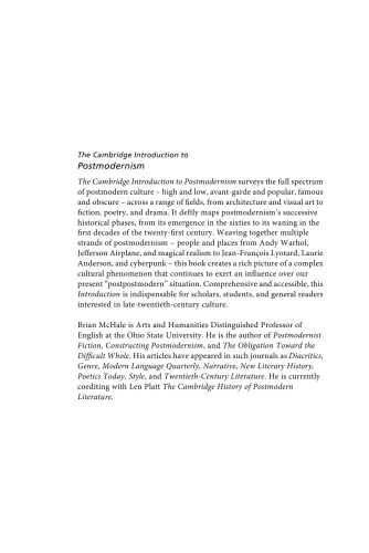 ﻿مقدمه کمبریج بر پست مدرنیسم