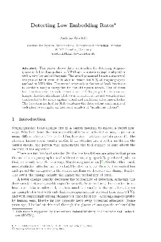 تشخیص نرخ جاسازی پایین