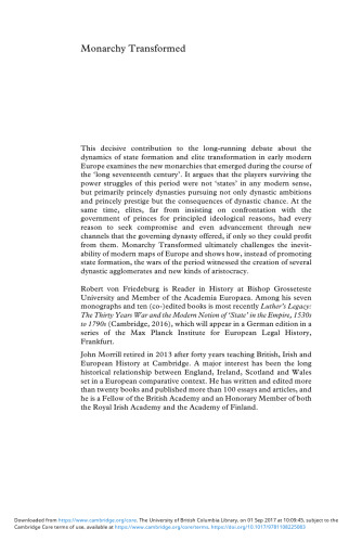 ﻿سلطنت دگرگون شد. شاهزادگان و نخبگان آنها در اوایل اروپای غربی مدرن