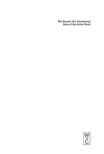 ﻿دومین کتاب پیشرفته Glot International: جدیدترین در زبان شناسی