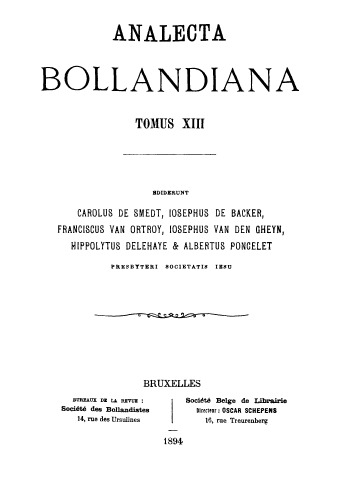 ﻿Analecta Bollandiana