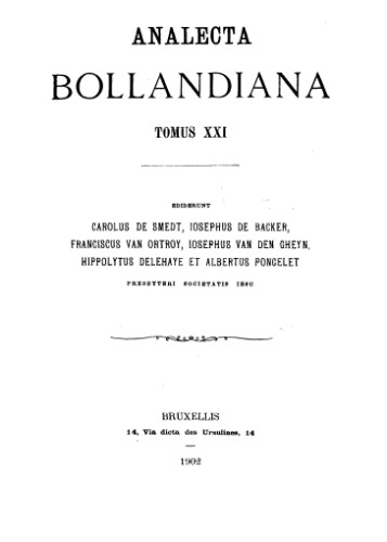 ﻿Analecta Bollandiana