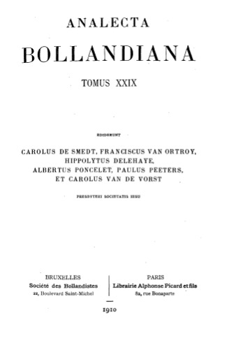﻿Analecta Bollandiana