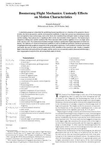 ﻿مکانیک پرواز بومرنگ: اثرات ناپایدار بر ویژگی های حرکت