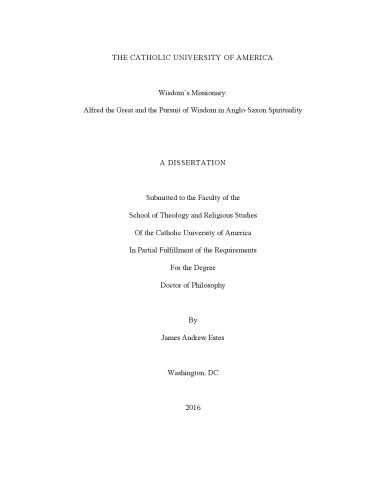 ﻿مبلغ حکمت: آلفرد کبیر و تعقیب حکمت در معنویت آنگلوساکسون