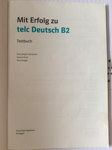 ﻿با موفقیت در telc Deutsch B2: کتاب آزمون