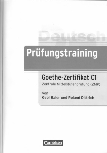 آموزش گوته Zertifikat C1، Zentrale Mittelstufenprüfung (ZMP) (CD صوتی 1 و 2)