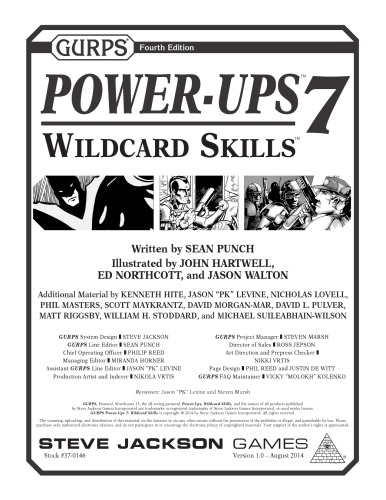 ﻿GURPS ویرایش چهارم. Power-Ups 7: Wildcard Skills