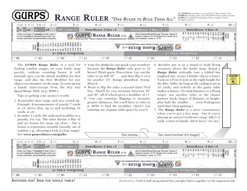 ﻿GURPS ویرایش 4. خط کش برد