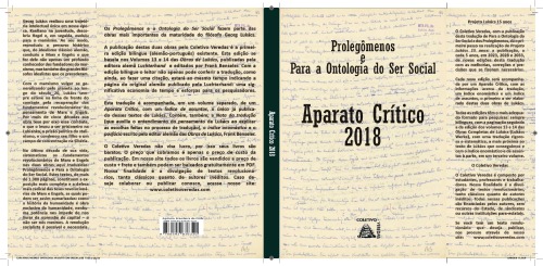 ﻿Critical Apparatus / Prolegomena and Ontology 2018