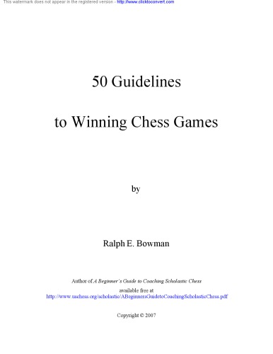 ﻿50 دستورالعمل برای برنده شدن در بازی های شطرنج