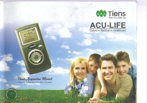 کتابچه راهنمای طب سوزنی دست Tiens Aculife 2018