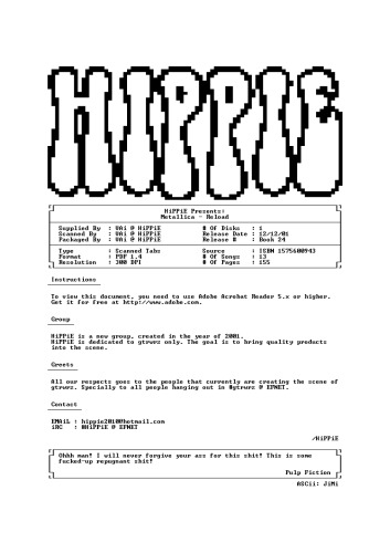 Metallica - Re-Load (کتاب گیتار)