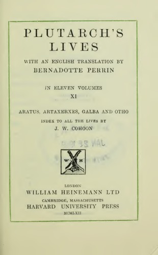 ﻿پلوتارک، زندگی: آراتوس. اردشیر. گالبا اوتو. شاخص عمومی